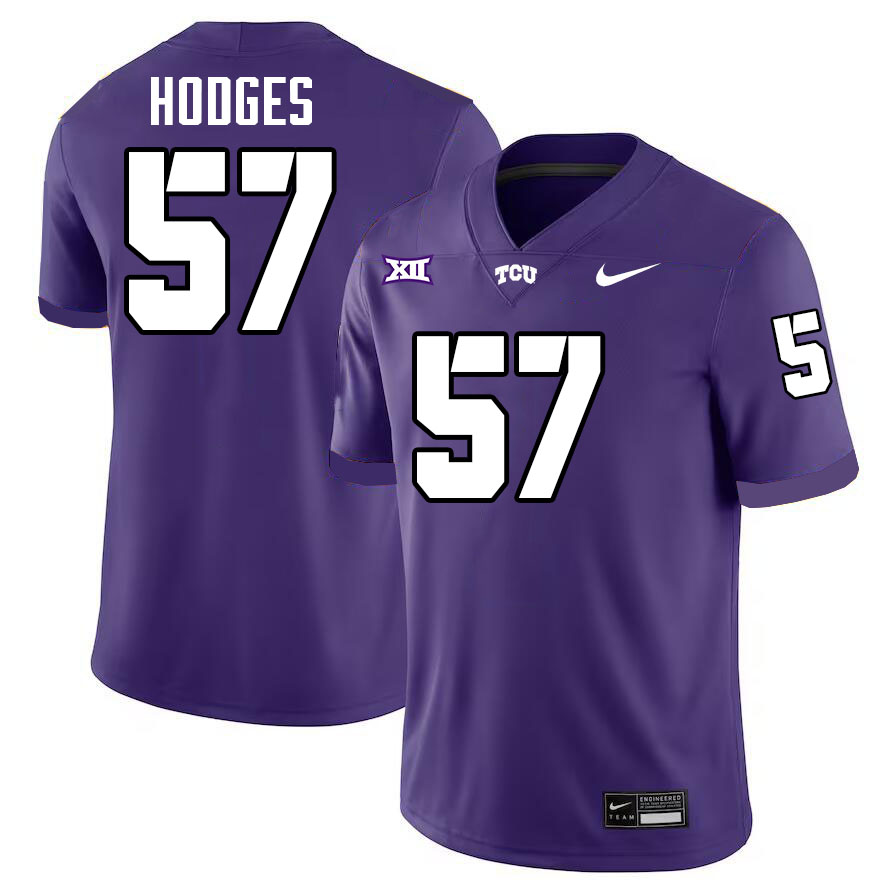 #57 Johnny Hodges TCU Jersey,Texas Christian University Horned Frogs Football Jersey-Purple